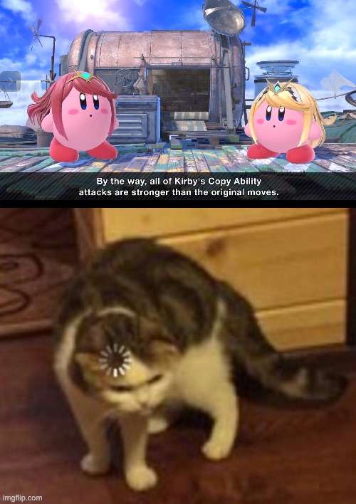 wut | image tagged in loading cat,kirby,super smash bros | made w/ Imgflip meme maker