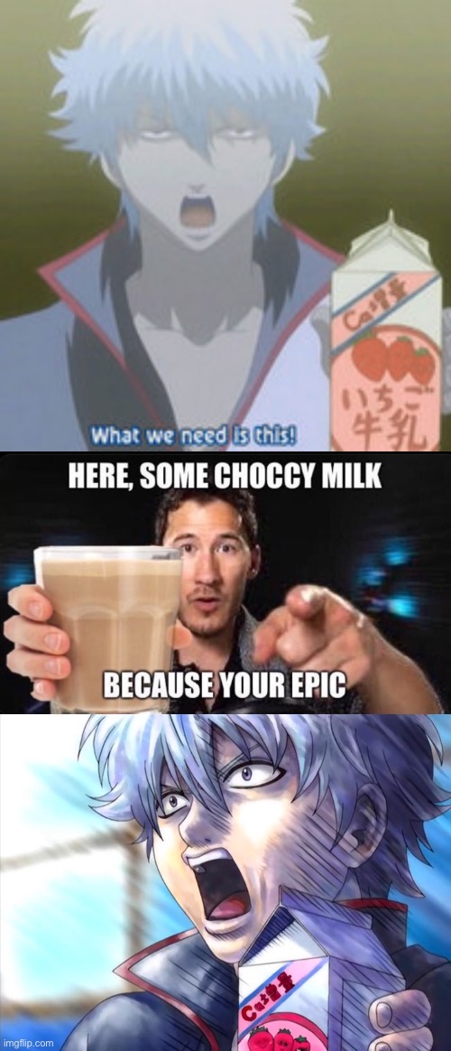 Strawberry milk | image tagged in choccy milk,gintama | made w/ Imgflip meme maker