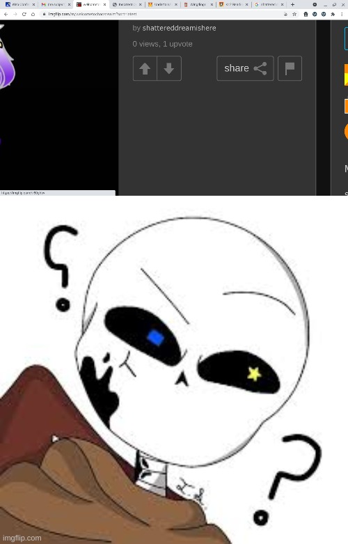 image tagged in confused ink sans | made w/ Imgflip meme maker