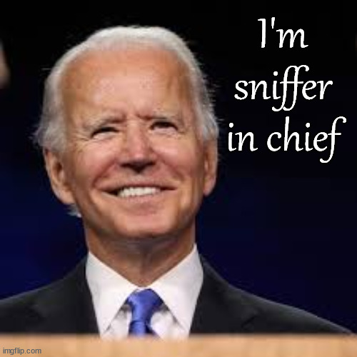 O'Biden | I'm sniffer in chief | image tagged in o'biden | made w/ Imgflip meme maker