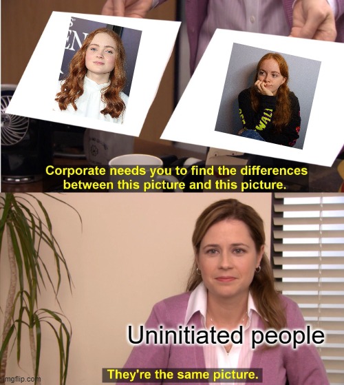 They're The Same Picture | Uninitiated people | image tagged in memes,they're the same picture | made w/ Imgflip meme maker