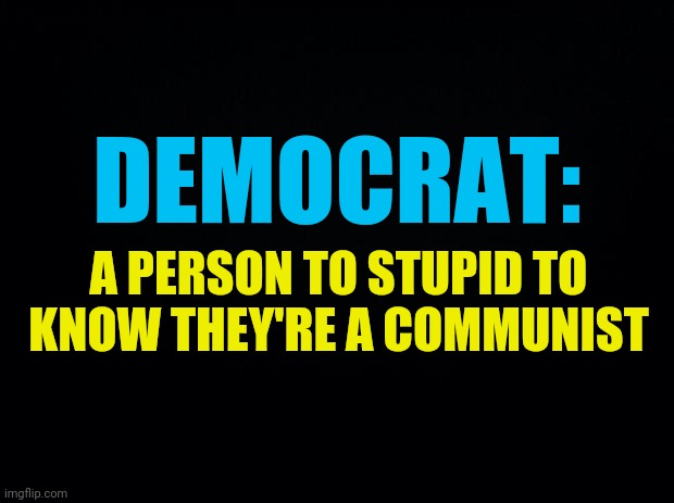 so true | DEMOCRAT:; A PERSON TO STUPID TO KNOW THEY'RE A COMMUNIST | image tagged in democrats,communist | made w/ Imgflip meme maker