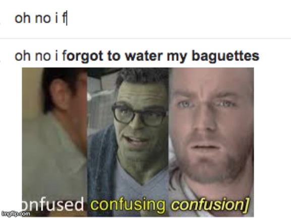 soggy baguettes! | image tagged in confused confusing confusion,funny,oh no,google | made w/ Imgflip meme maker