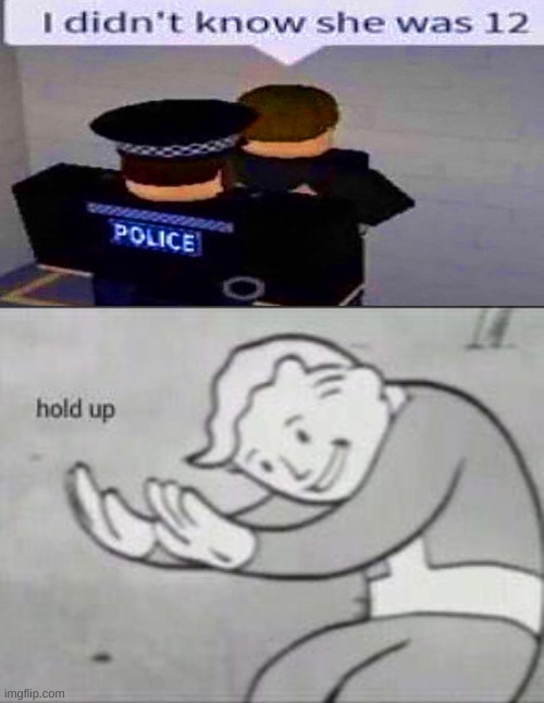 this is why my mom banned me from roblox XD | image tagged in fallout hold up | made w/ Imgflip meme maker