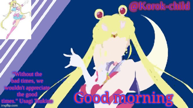 Korok-child temp | Good morning | image tagged in korok-child temp | made w/ Imgflip meme maker