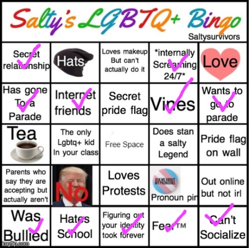 I wAnT a Bi FlAg!!!! | image tagged in the pride bingo | made w/ Imgflip meme maker