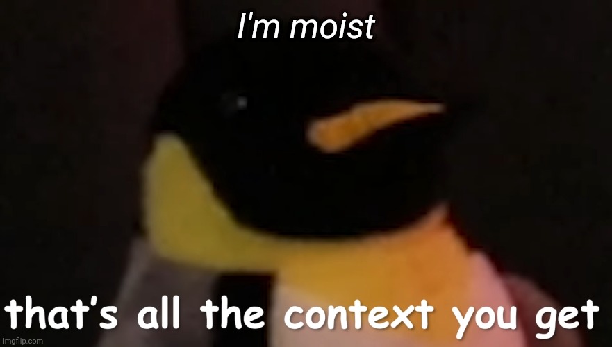 That's all the context you get | I'm moist | image tagged in that's all the context you get | made w/ Imgflip meme maker