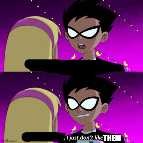 i dont like you | THEM | image tagged in i dont like you | made w/ Imgflip meme maker