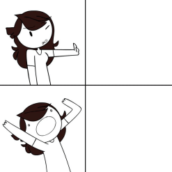 High Quality Jaiden version of the drake format Blank Meme Template