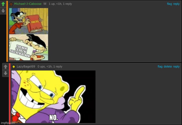 someone told me to do a face reveal and this is how it went. | image tagged in memes,funny,face reveal,no | made w/ Imgflip meme maker
