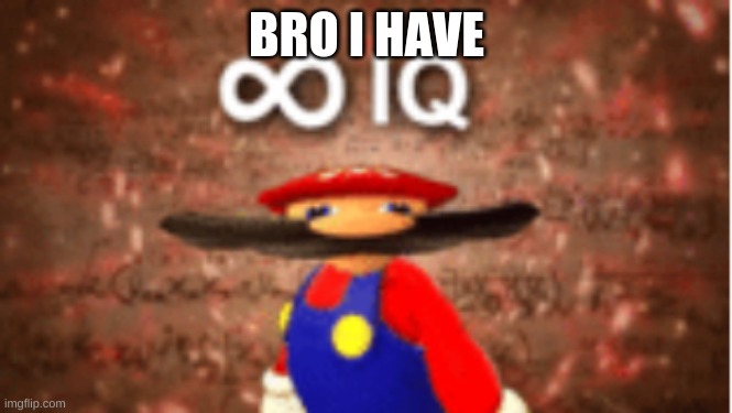 i have | BRO I HAVE | image tagged in infinite iq | made w/ Imgflip meme maker