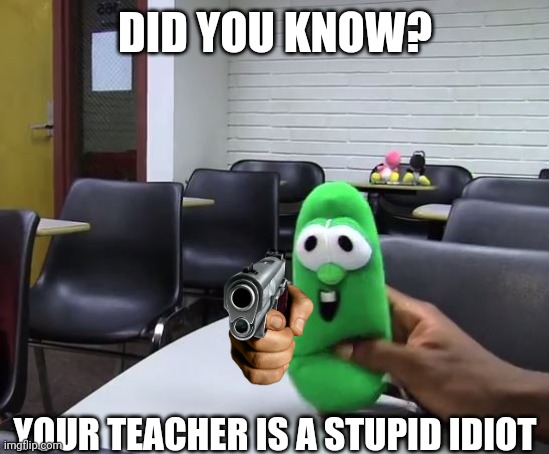 Did You Know? (sml version) | DID YOU KNOW? YOUR TEACHER IS A STUPID IDIOT | image tagged in did you know sml version,teachers,school,did you know | made w/ Imgflip meme maker