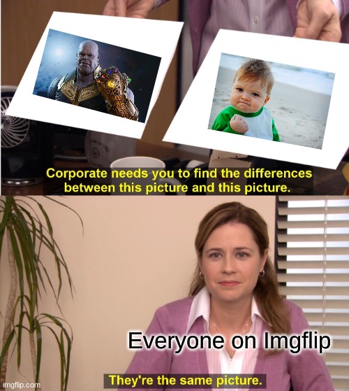 They're The Same Picture | Everyone on Imgflip | image tagged in memes,they're the same picture | made w/ Imgflip meme maker