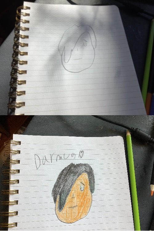 Did some drawing in my notebook, what do you think? | image tagged in blank white template | made w/ Imgflip meme maker