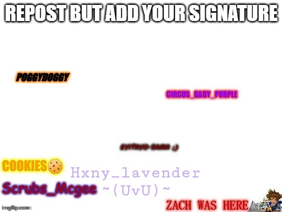 Hxny_lavender
~(UvU)~ | image tagged in repost | made w/ Imgflip meme maker