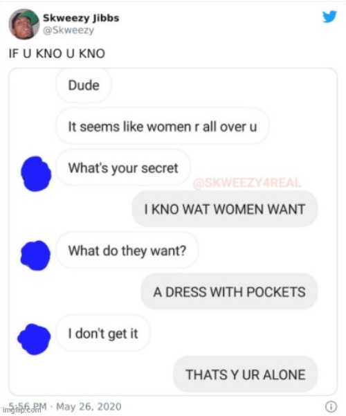 dress w/ pockets | made w/ Imgflip meme maker