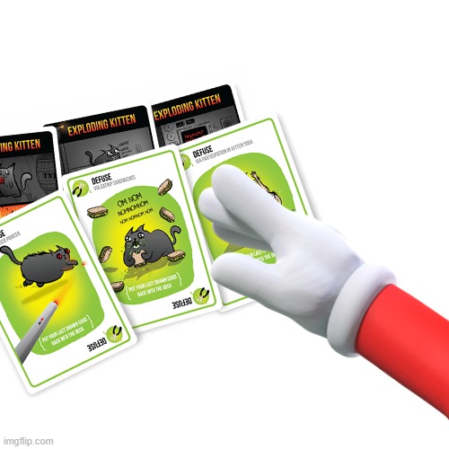 Mario defuses all of the Exploding Kittens.mp3 | image tagged in exploding kittens,memes,mario lives | made w/ Imgflip meme maker