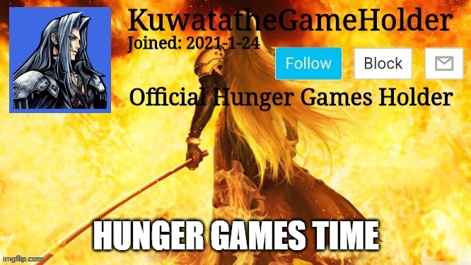 Put characters in comments | HUNGER GAMES TIME | made w/ Imgflip meme maker