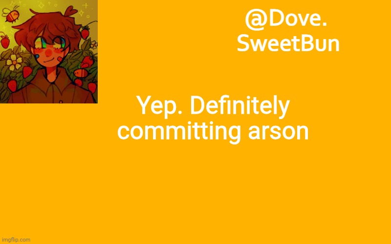 Another template | Yep. Definitely committing arson | image tagged in another template | made w/ Imgflip meme maker