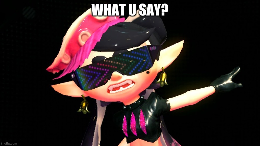 Callie boss fight | WHAT U SAY? | image tagged in callie boss fight | made w/ Imgflip meme maker