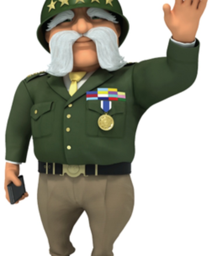 General waiving Blank Meme Template