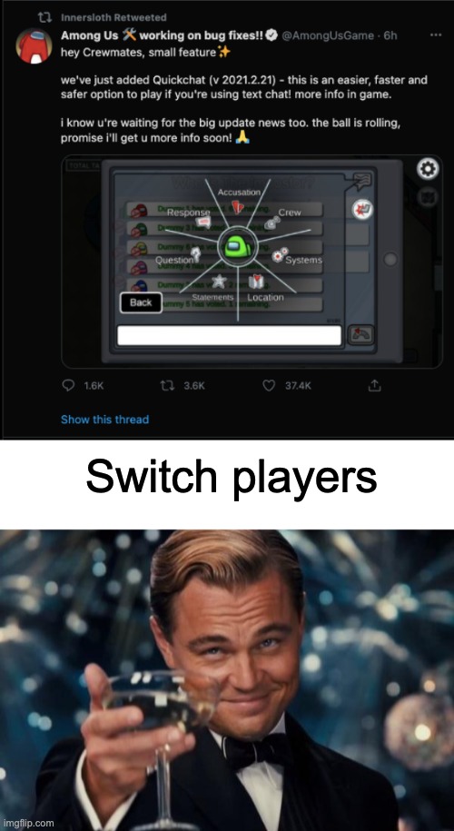 help type faster | Switch players | image tagged in memes,leonardo dicaprio cheers,nintendo switch | made w/ Imgflip meme maker