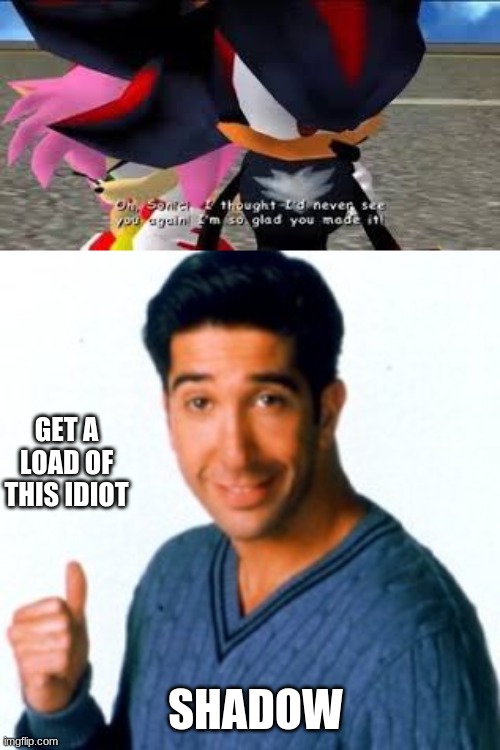 GET A LOAD OF THIS IDIOT; SHADOW | image tagged in get a load of this guy | made w/ Imgflip meme maker