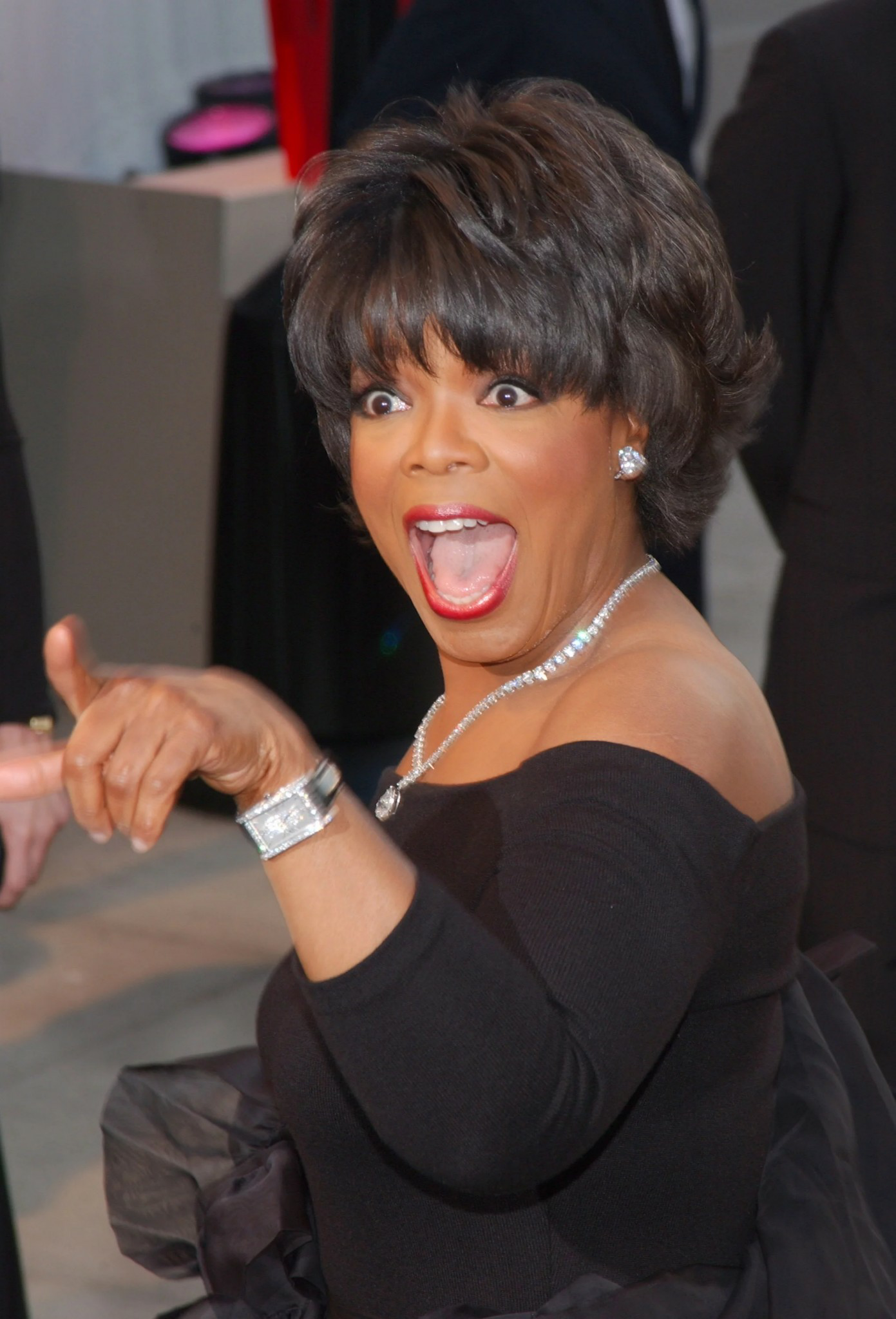 Oprah pointing Blank Meme Template