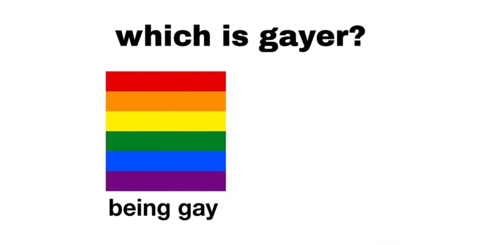Which Is Gayer? Blank Meme Template