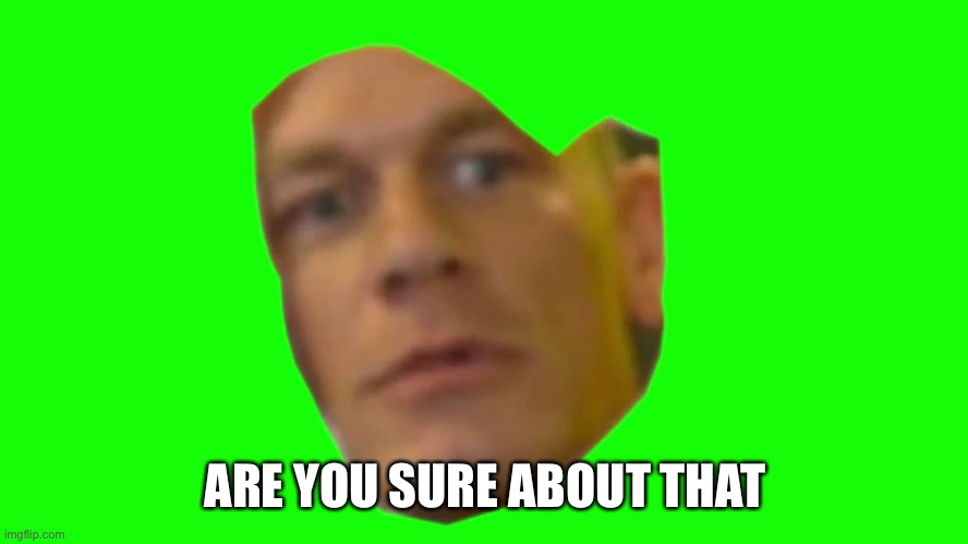Jon Cena Are You Sure About That | ARE YOU SURE ABOUT THAT | image tagged in jon cena are you sure about that | made w/ Imgflip meme maker