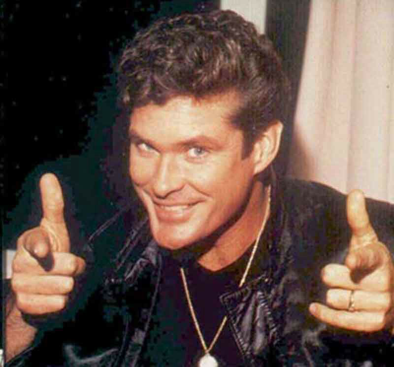 David Hasselhoff finger guns Blank Meme Template