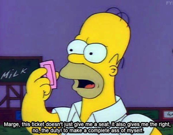 Homer Simpson Ticket Blank Meme Template