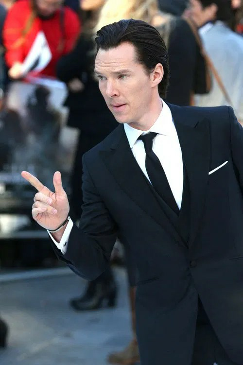Benedict Cumberbatch finger gun pointing Blank Meme Template