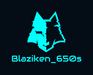 Blaziken_650s cyan wolf logo Blank Meme Template