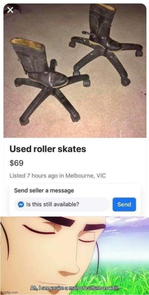 This Roller Skates is the first of it's kind... | made w/ Imgflip meme maker
