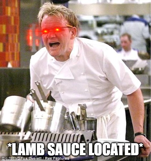 Chef Gordon Ramsay Meme | *LAMB SAUCE LOCATED* | image tagged in memes,chef gordon ramsay | made w/ Imgflip meme maker