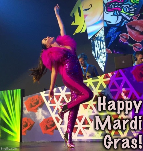 Dance like no one’s watching! Because probably, no one is ;) | Happy Mardi Gras! | image tagged in dannii pride,mardi gras,lgbt,lgbtq,dance,dancing | made w/ Imgflip meme maker