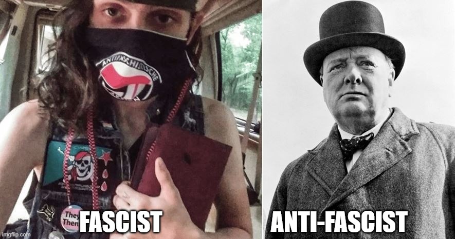 FASCIST                        ANTI-FASCIST | made w/ Imgflip meme maker