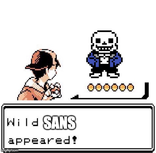 Blank Wild Pokemon Appears | SANS | image tagged in blank wild pokemon appears | made w/ Imgflip meme maker