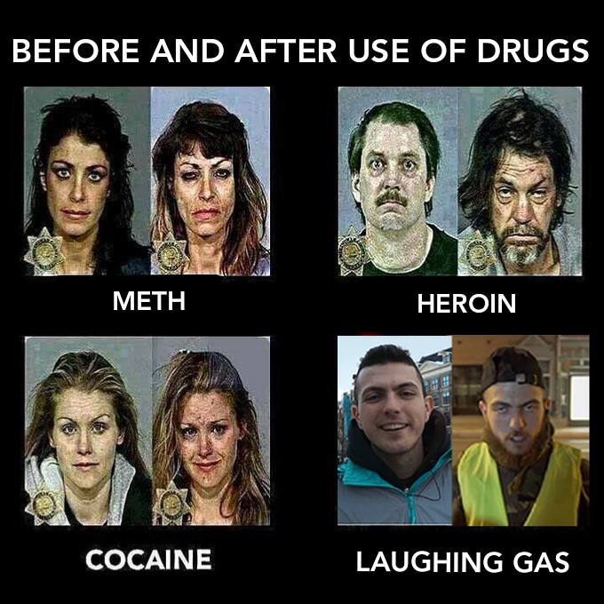 Laughing Gas and Other Drugs Junkies Blank Meme Template