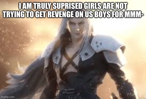 I AM TRULY SUPRISED GIRLS ARE NOT TRYING TO GET REVENGE ON US BOYS FOR MMM- | made w/ Imgflip meme maker