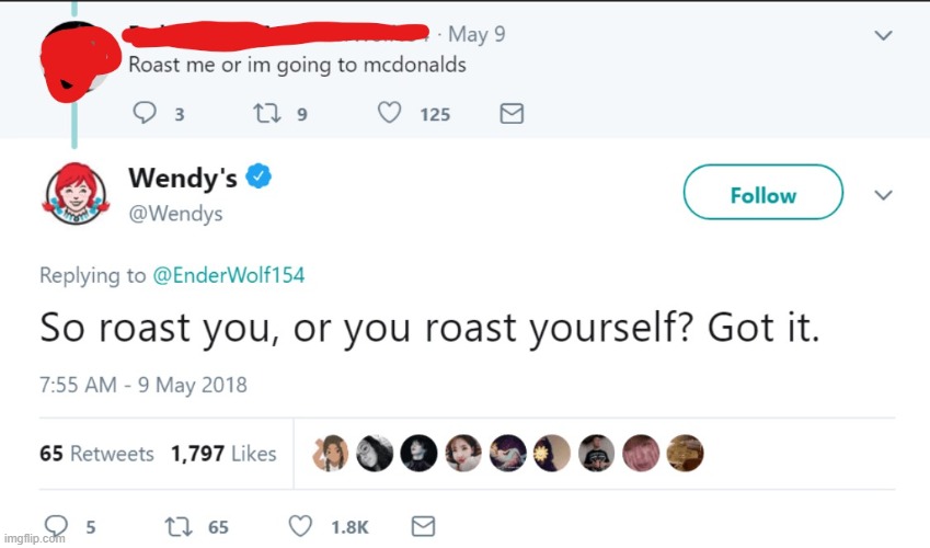 wendy's roasts | made w/ Imgflip meme maker