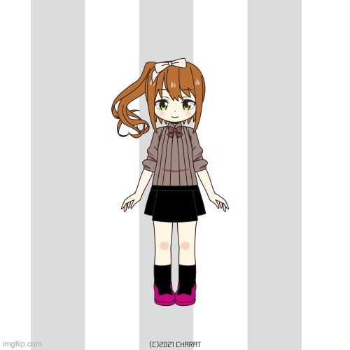 Monika! (all le dokis are done TwT) | image tagged in anime | made w/ Imgflip meme maker