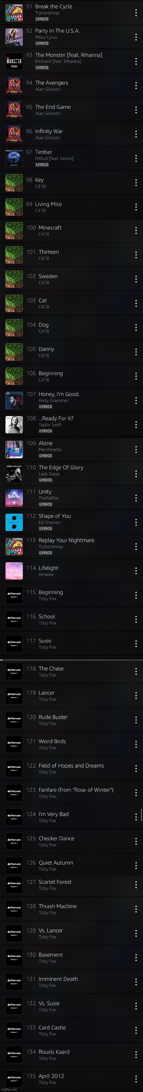 Part 3 of playlist reveal | made w/ Imgflip meme maker
