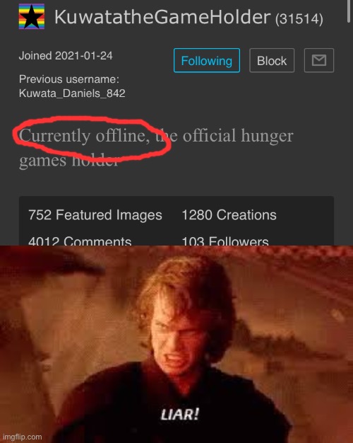 image tagged in anakin liar | made w/ Imgflip meme maker
