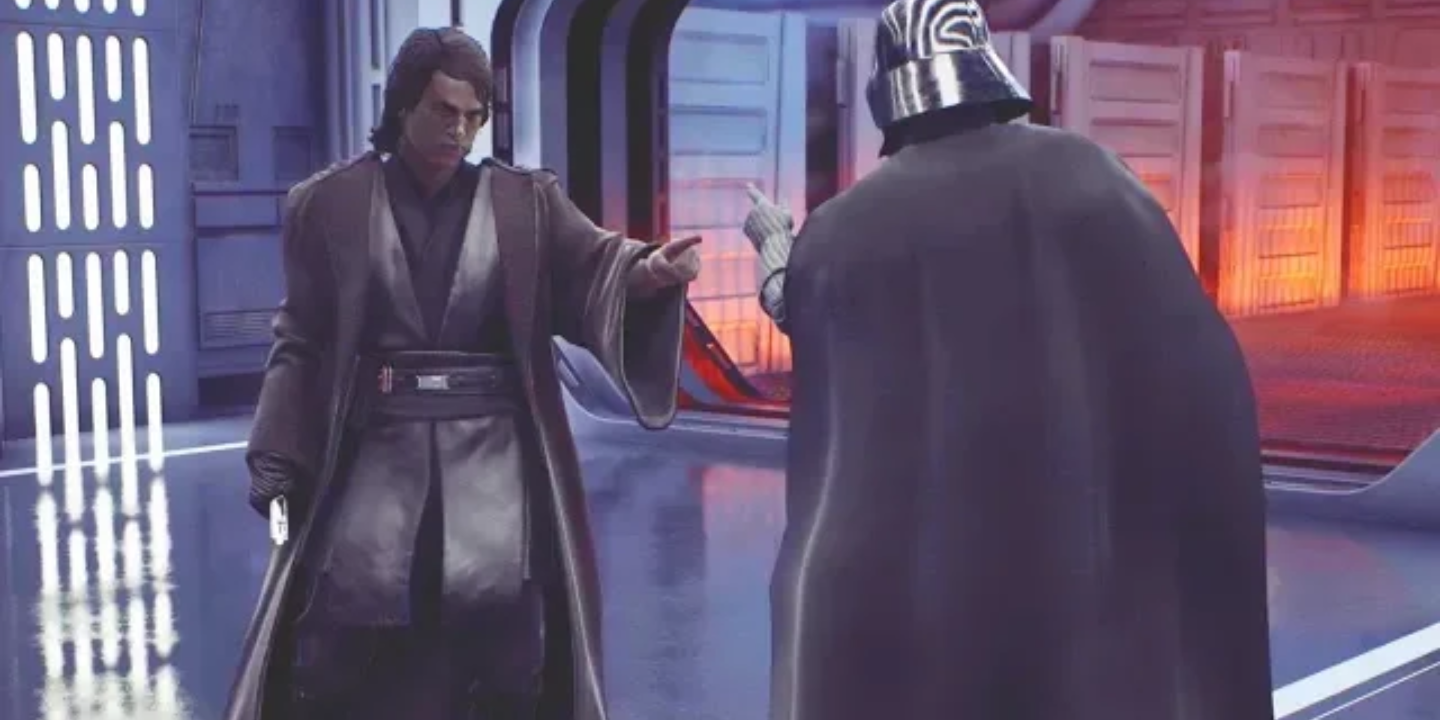 High Quality Anakin vs Darth Vader Blank Meme Template