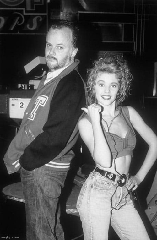John Peel loves Kylie, not because she has "a nice arse," but because she was nice to his daughter. Testimonial in the chats. | image tagged in kylie john peel | made w/ Imgflip meme maker