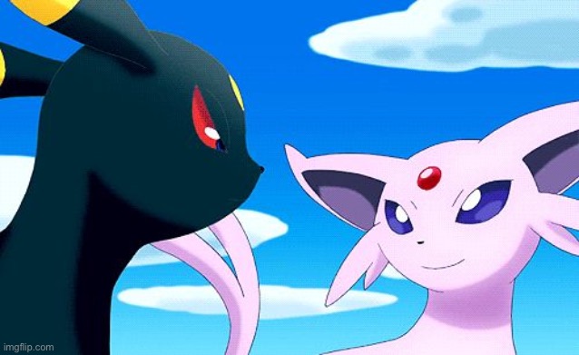 I ship it | image tagged in umbreon and espeon | made w/ Imgflip meme maker