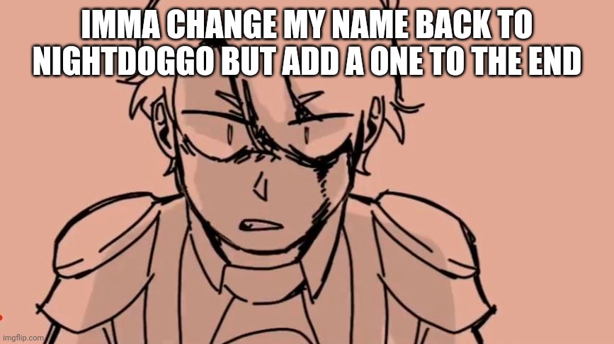 Tommy | IMMA CHANGE MY NAME BACK TO NIGHTDOGGO BUT ADD A ONE TO THE END | image tagged in tommy | made w/ Imgflip meme maker
