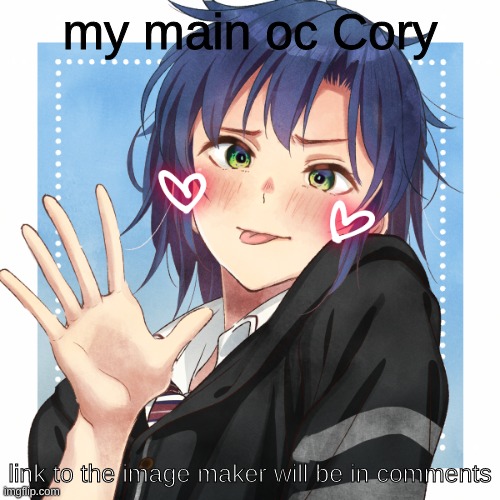 haven't shown any of my own doodles of him yet idk if i will or not | my main oc Cory; link to the image maker will be in comments | image tagged in picrew | made w/ Imgflip meme maker